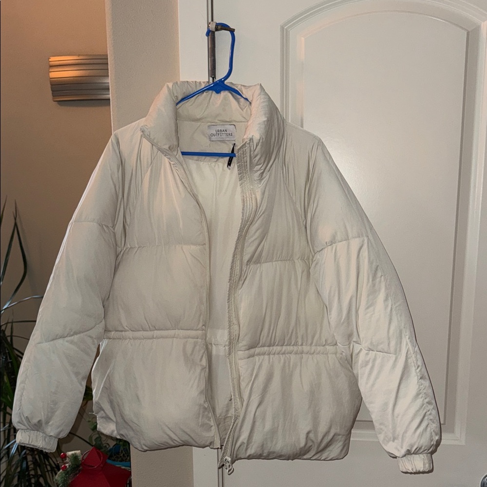 Urban Outfitters Cream Puffer Jacket